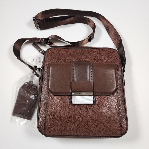 Aldo‎ Boxdene Brown Crossbody Bag Purse Shoulder - Picture 1 of 8